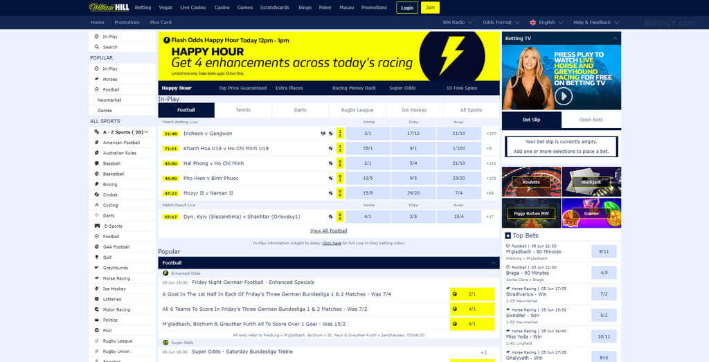 William hill online sports betting review